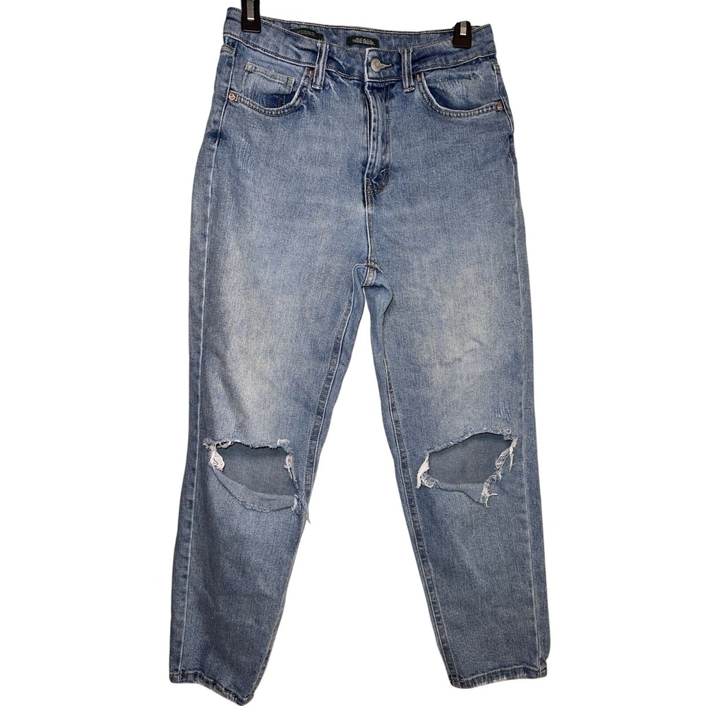Wild Fable Size 6 High Rise Mom Jean Distressed Light Wash